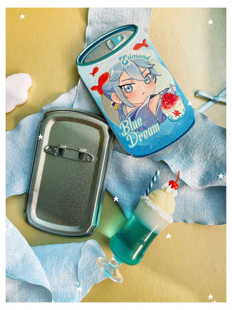【Nu: カーニバル】真夏のソーダ エンテン&エドモンド 缶バッジ