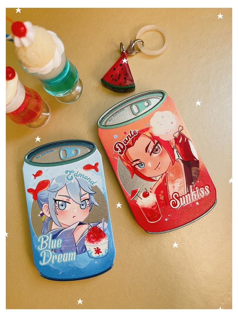 【Nu: カーニバル】真夏のソーダ エンテン&エドモンド 缶バッジ