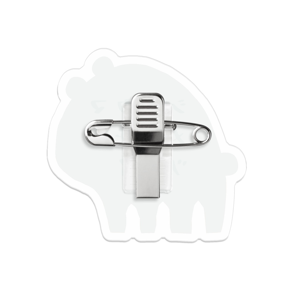 シロクマメッチャツヨイバッジ