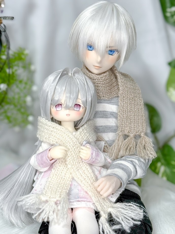 1/6~1/3ドール用　手編みのマフラー2025