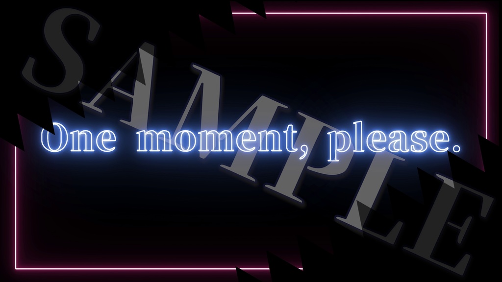 【シーンチェンジ/トランジション】One moment,please.【OBS/配信/動画編集】