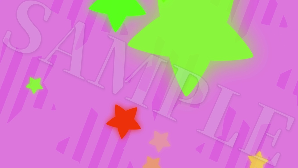 【動く背景/ループ】カラフルスター(ブルー・ピンク)【OBS/配信/動画編集】