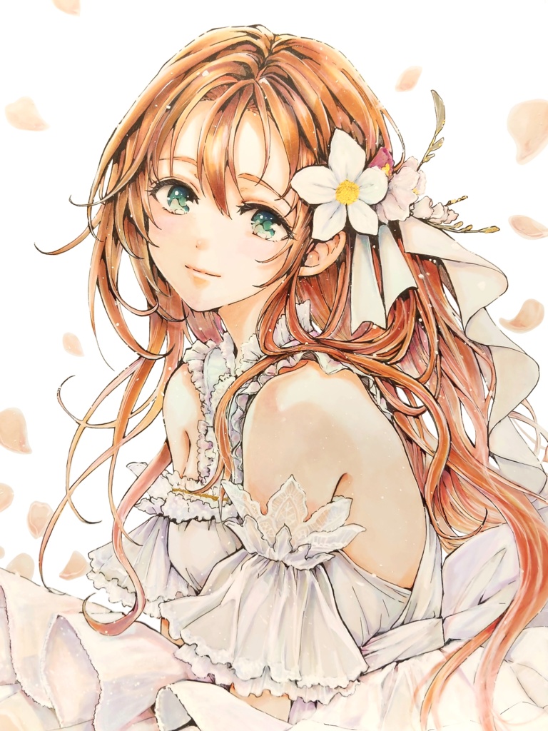 花の三姉妹＜春＞　次女　【複製ポストカード】