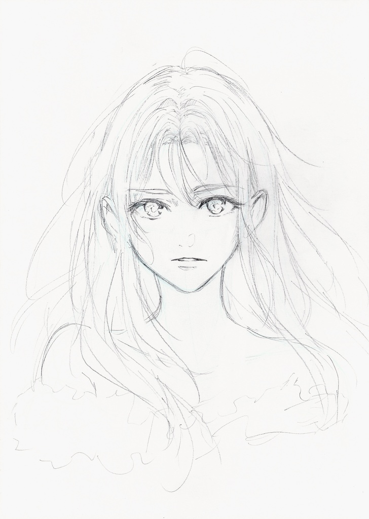 決意　鉛筆画【原画】