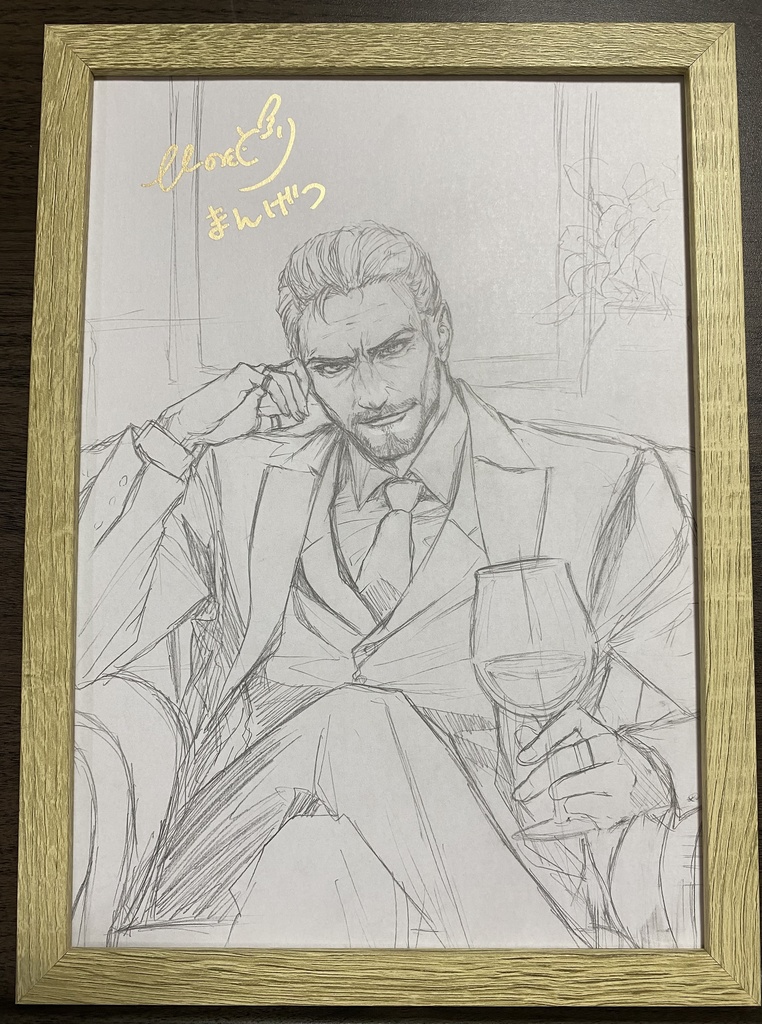 メンズシリーズ 老紳士 鉛筆画【原画】
