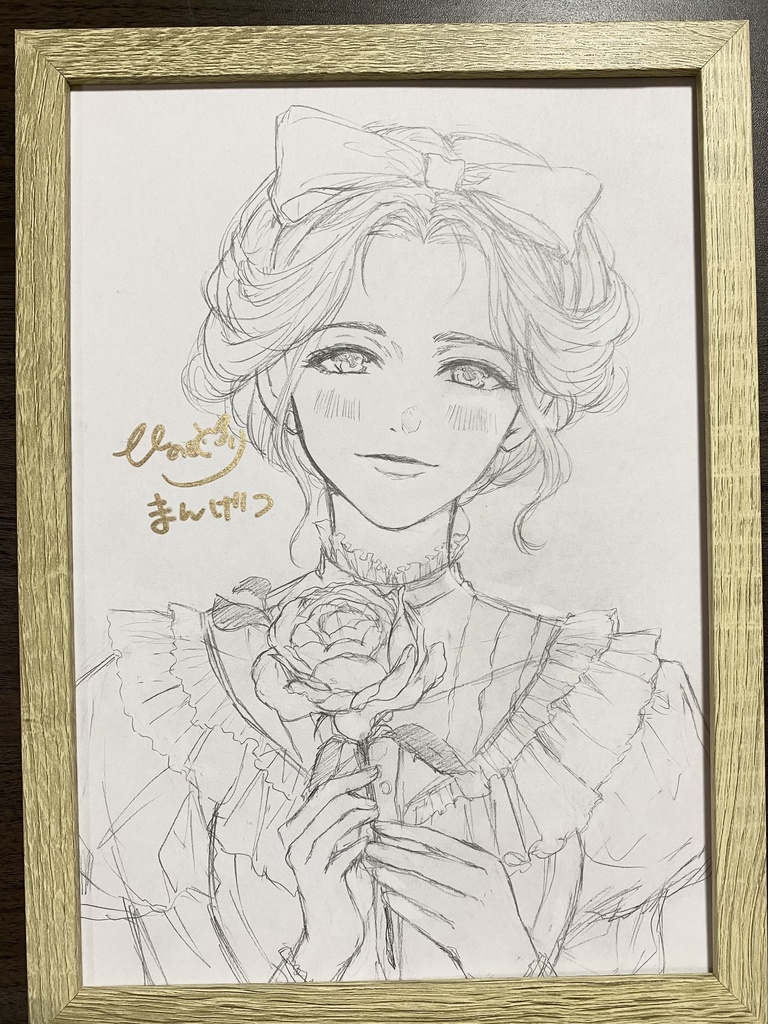 薔薇シリーズ オールドローズ 鉛筆画【原画】