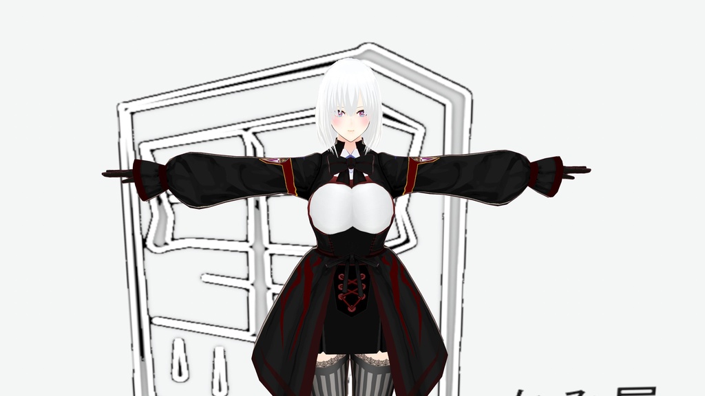 【Vroidモデル】黒神 霧ノ