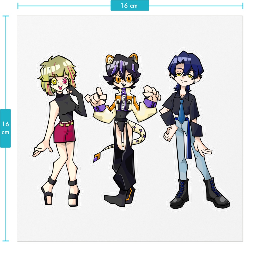 会議室の面々ステッカー by.H