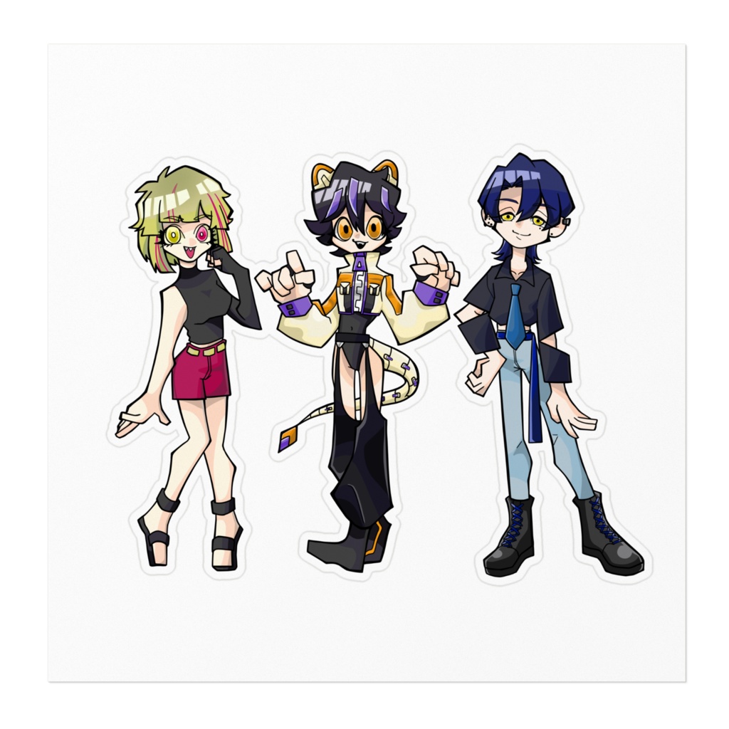 会議室の面々ステッカー by.H