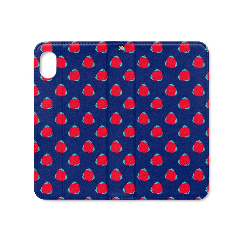 ROSE BLUE ベルトなし手帳型スマホケース