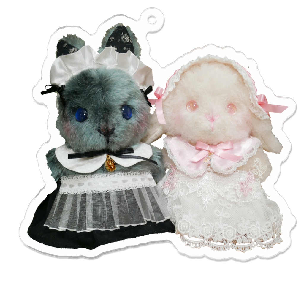 メイドとお嬢様のアクリルキーホルダー
