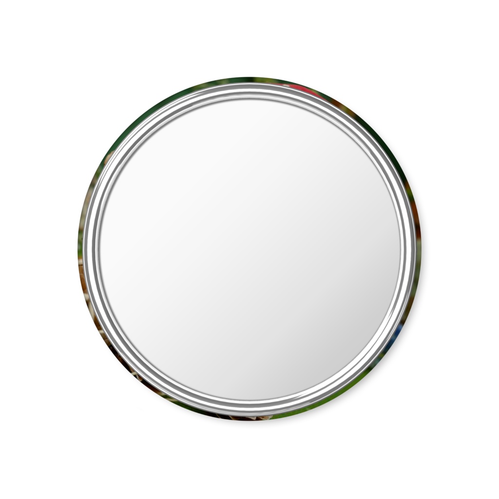 秋キノコ柄の缶ミラー