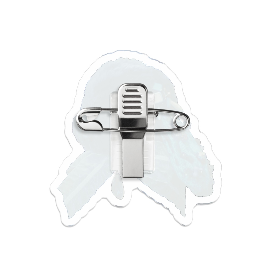 紫陽花うさぎのアクリルバッジ