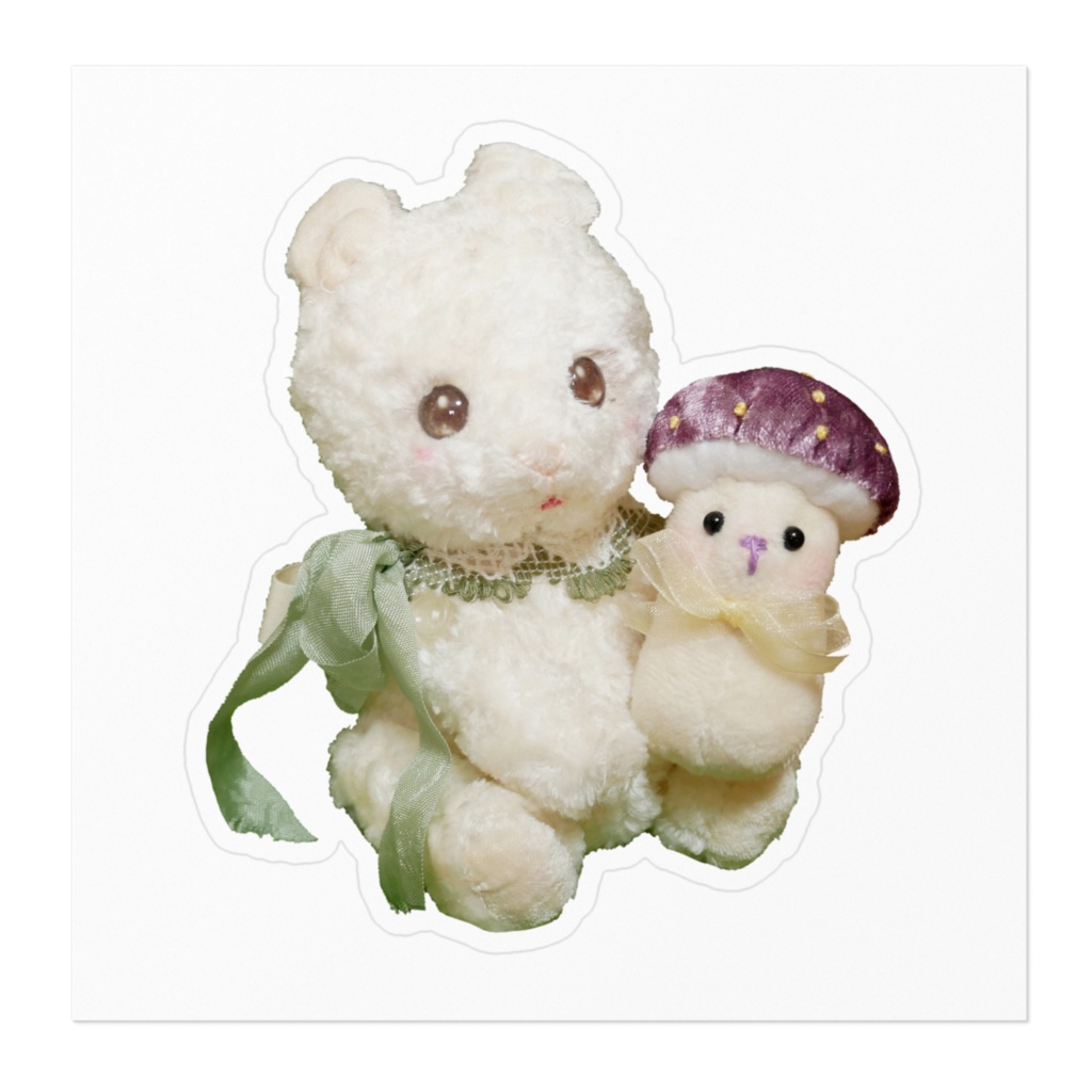 うーちゃんとキノコちゃんのステッカー