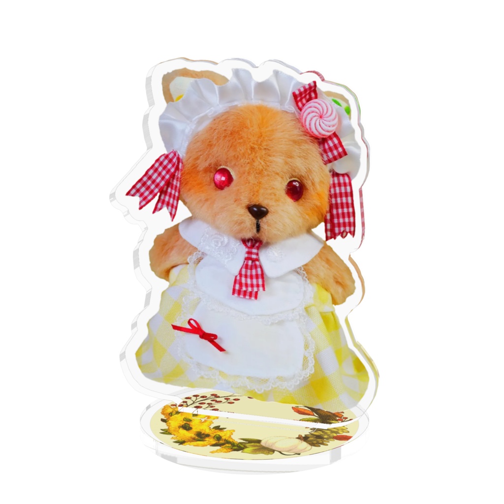 黄色ウェイトレスねこさんのアクリルスタンド