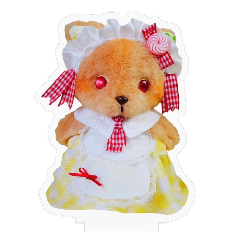 黄色ウェイトレスねこさんのアクリルスタンド