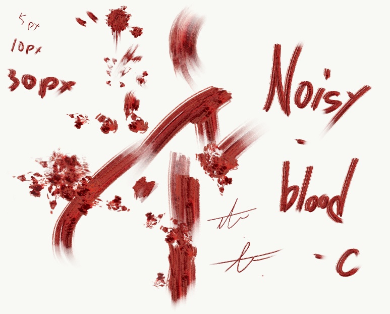 クリップスタジオ用ブラシ「Noisy-blood」