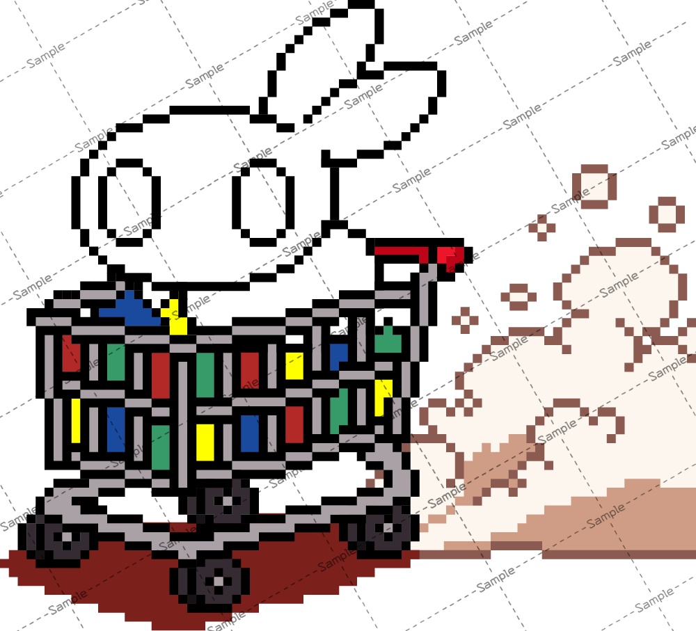 カートで爆走するテムくん