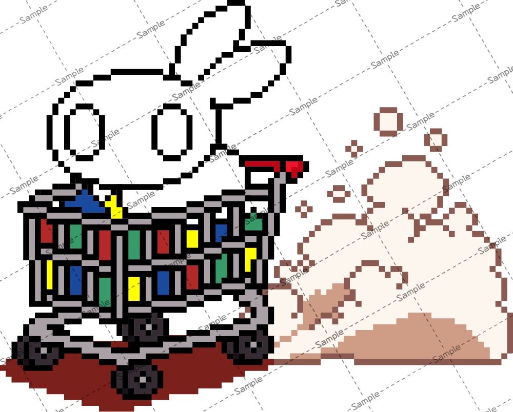 カートで爆走するテムくん