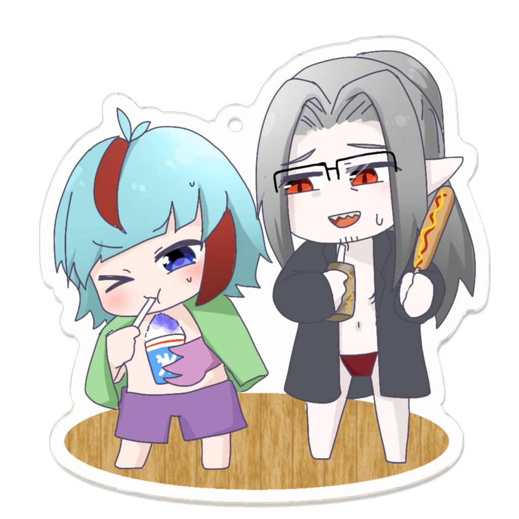 メタレミソ&時雨 海の家ストラップ