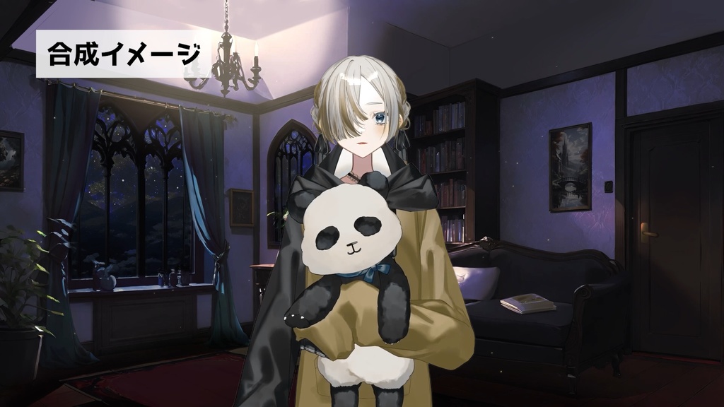 【時間経過あり】配信用背景素材【Gothic Room】