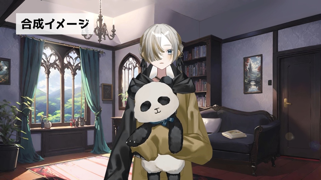 【時間経過あり】配信用背景素材【Gothic Room】