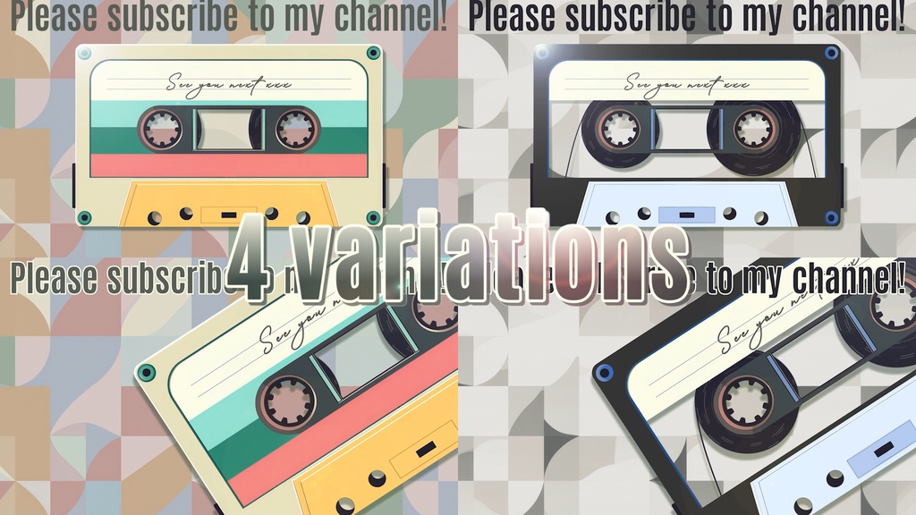 YouTube用エンディング動画【Cassette】