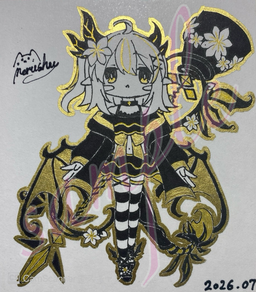 直筆色紙　ちっちゃいエルシオン
