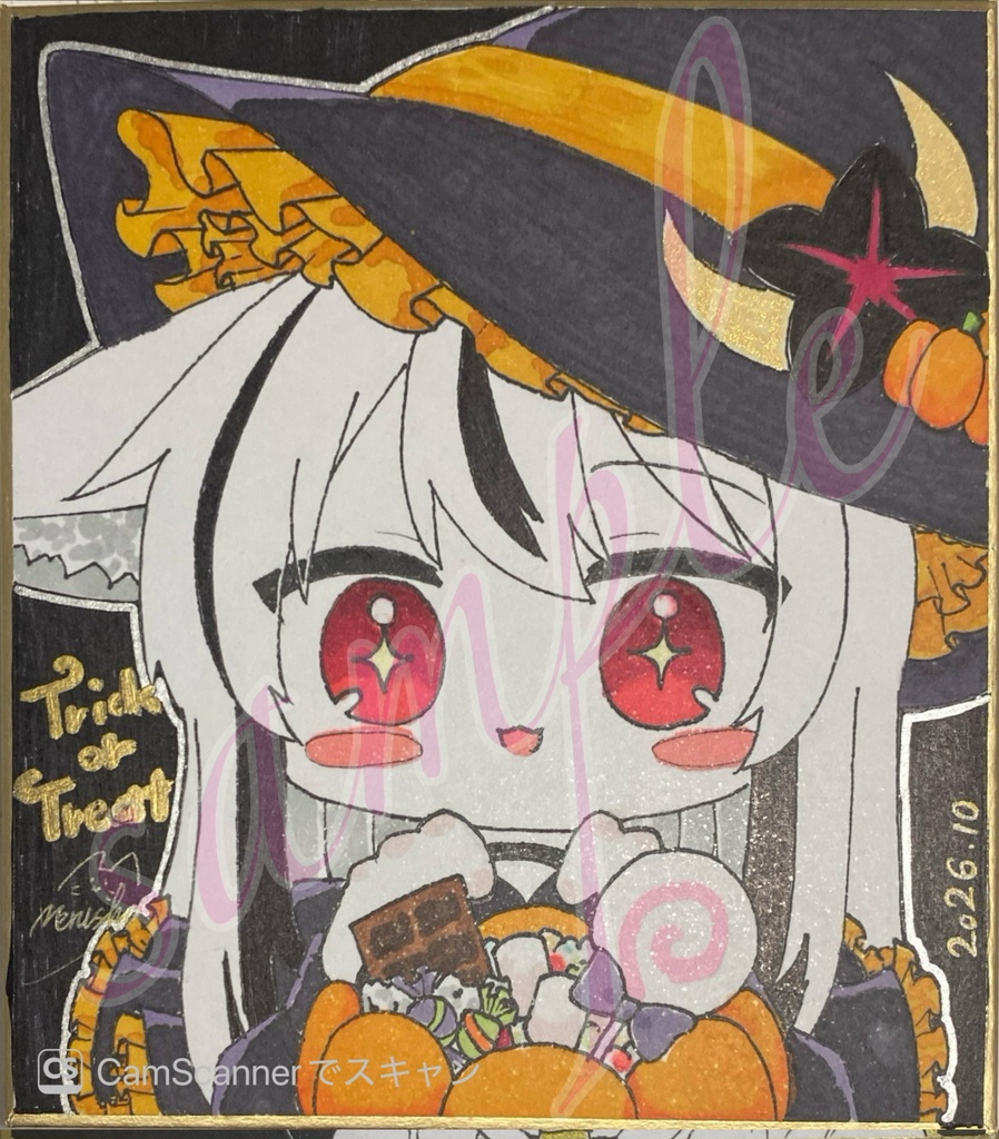 直筆色紙 ハロウィンネメシス No.1