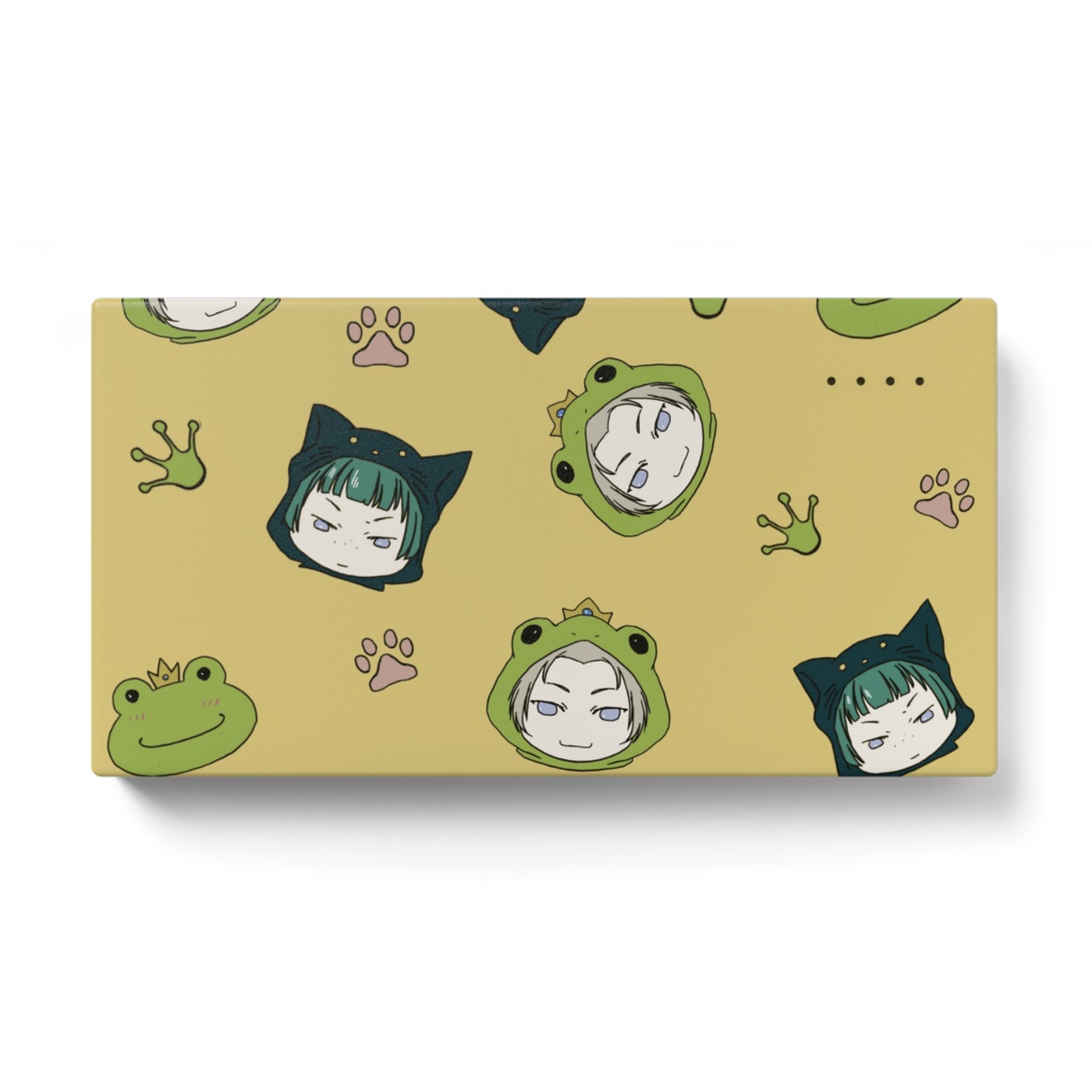 黒猫と🐸のモバイルバッテリー