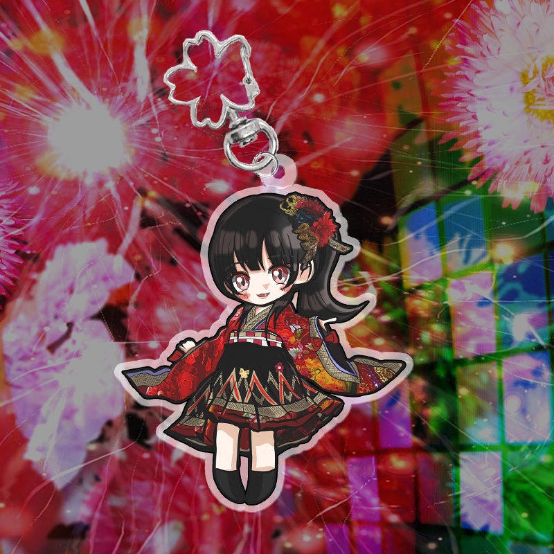 繚乱花神輿イラストアクキー