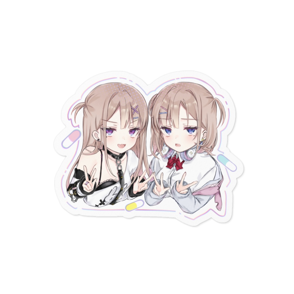 双子ちゃんステッカー