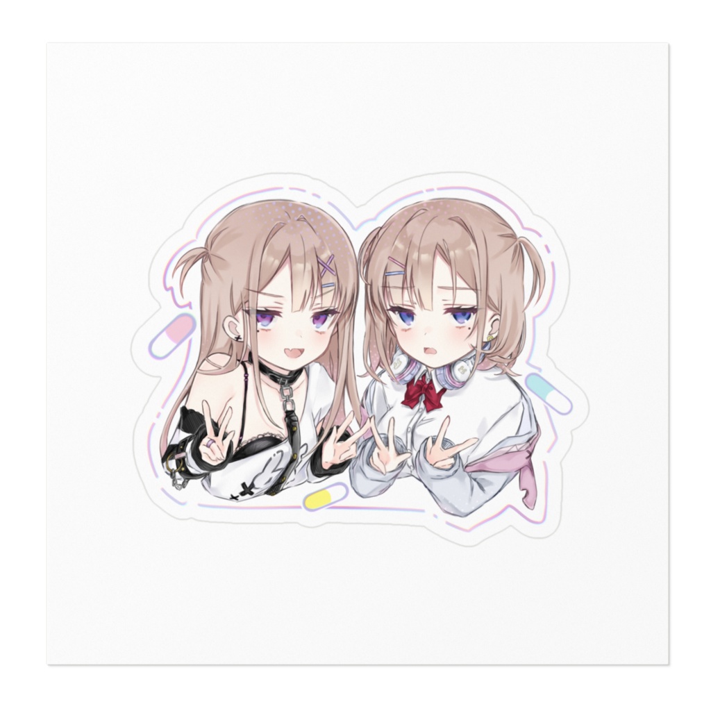 双子ちゃんステッカー
