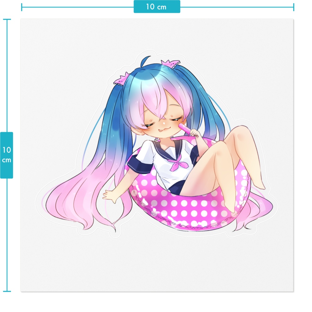 さめ!ピンクミク ステッカー