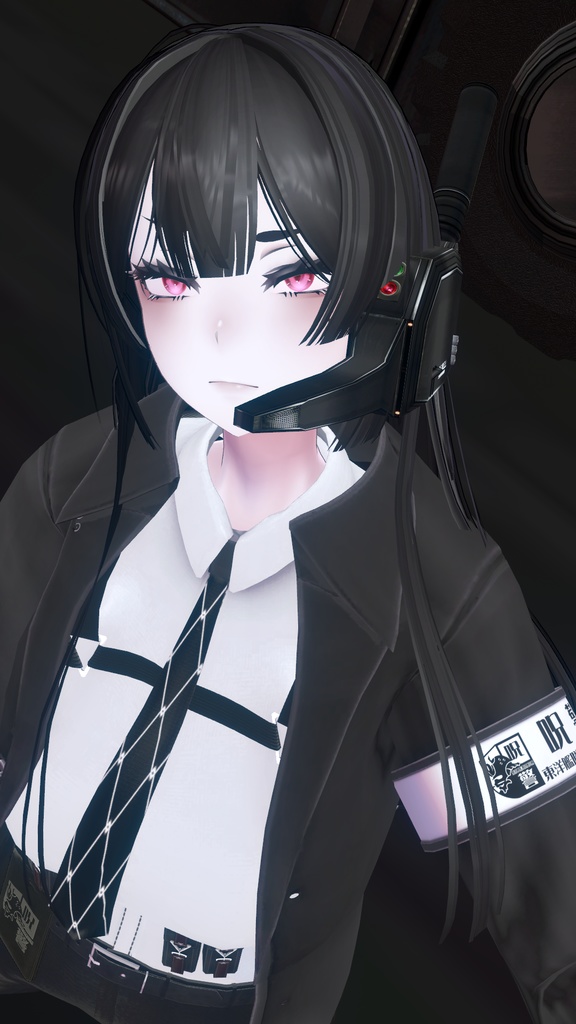 80’sサイバーアニメ風 ヘッドセットインカム