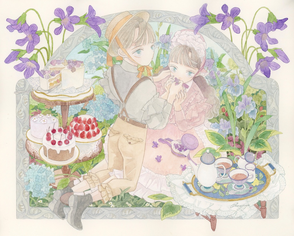 【額装原画】The Unfading Garden