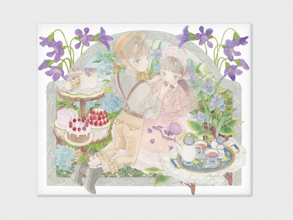 【海外発送専用】Canvas Art Print "The Unfading Garden"