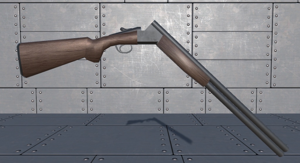 【INGY Over and Under Shotgun】上下二連散弾銃 fbxモデル