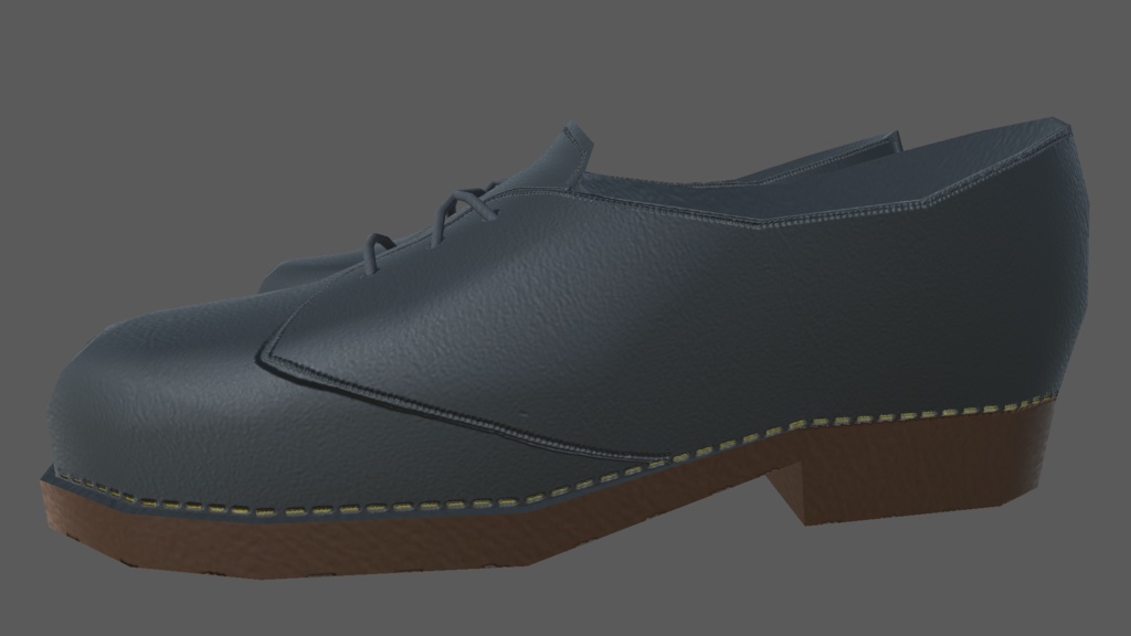 【Leather shoes】fbxモデル