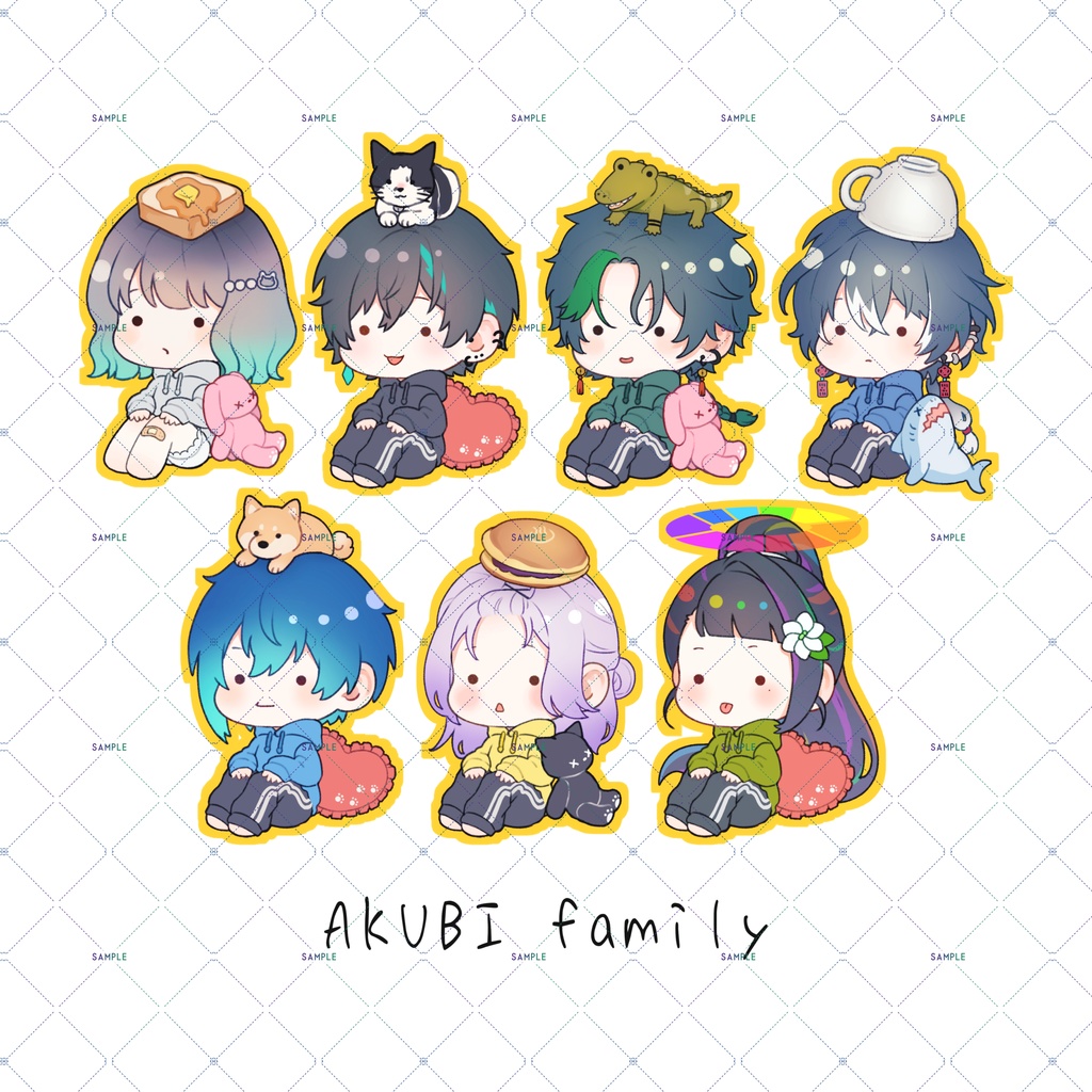 AKUBI family tシャツ