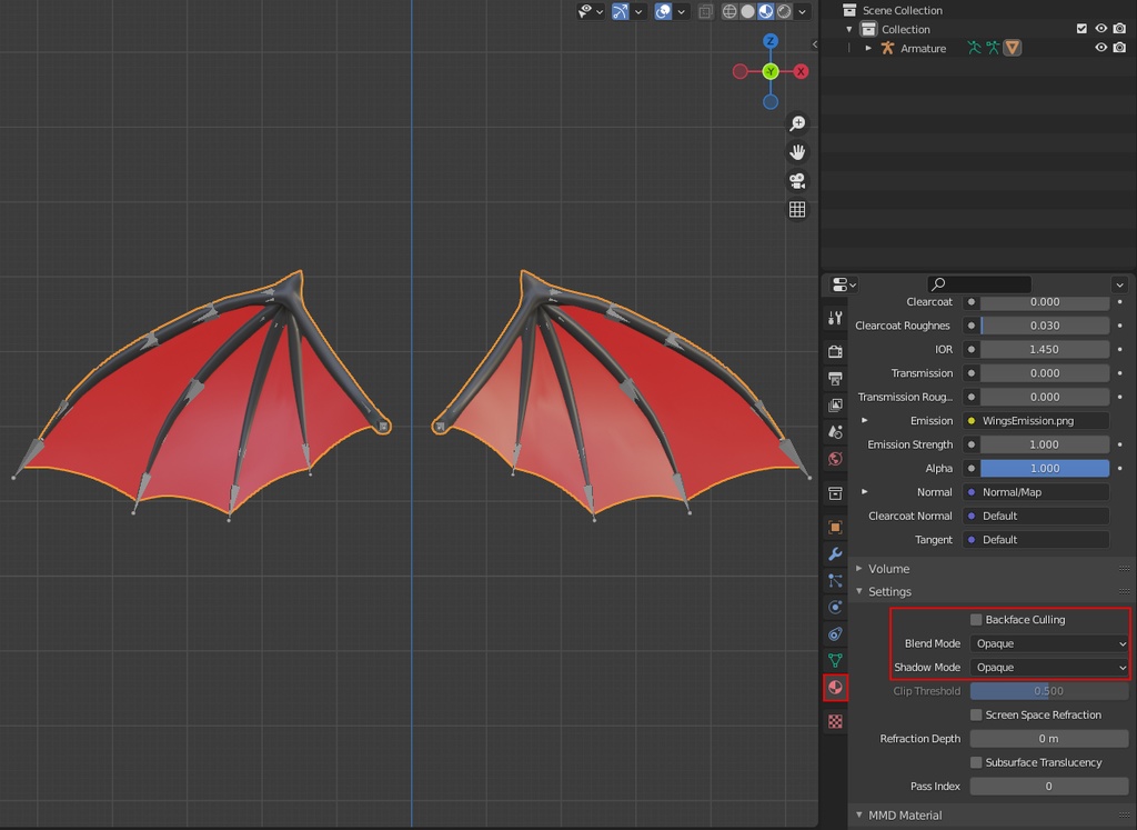 Dragon Wings | Original 3D Model | FBX for Vroid/VRChat