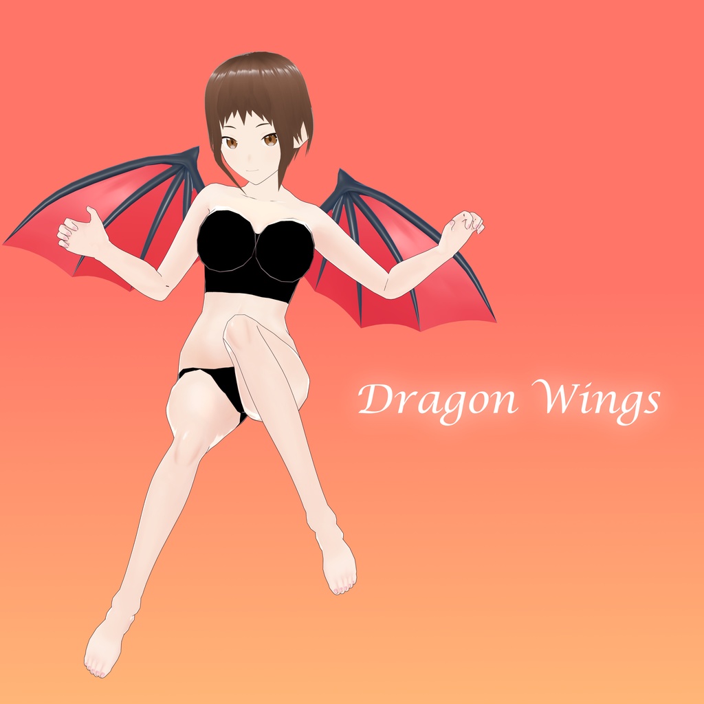 Dragon Wings | Original 3D Model | FBX for Vroid/VRChat