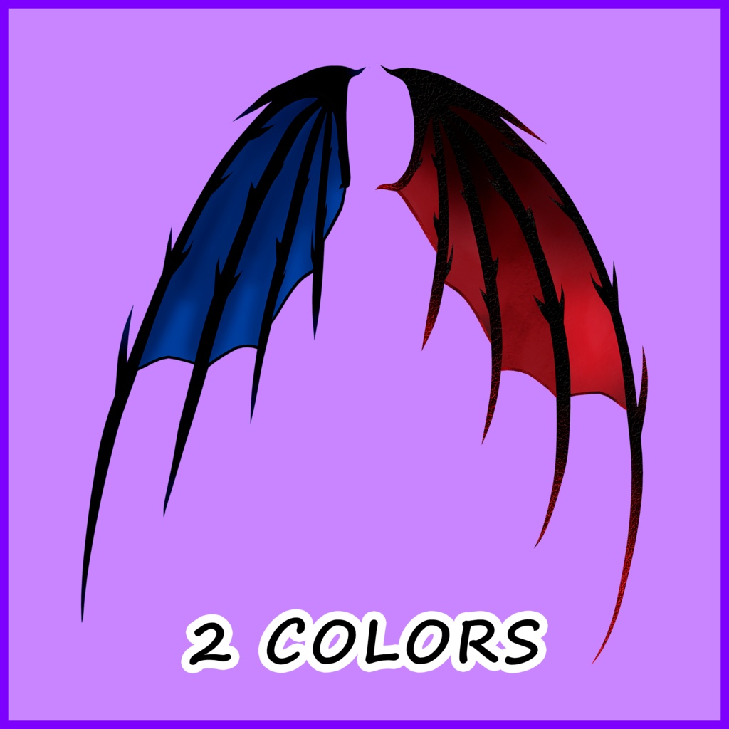 | VRM & FBX FILES | SPIKY DRAGON WINGS