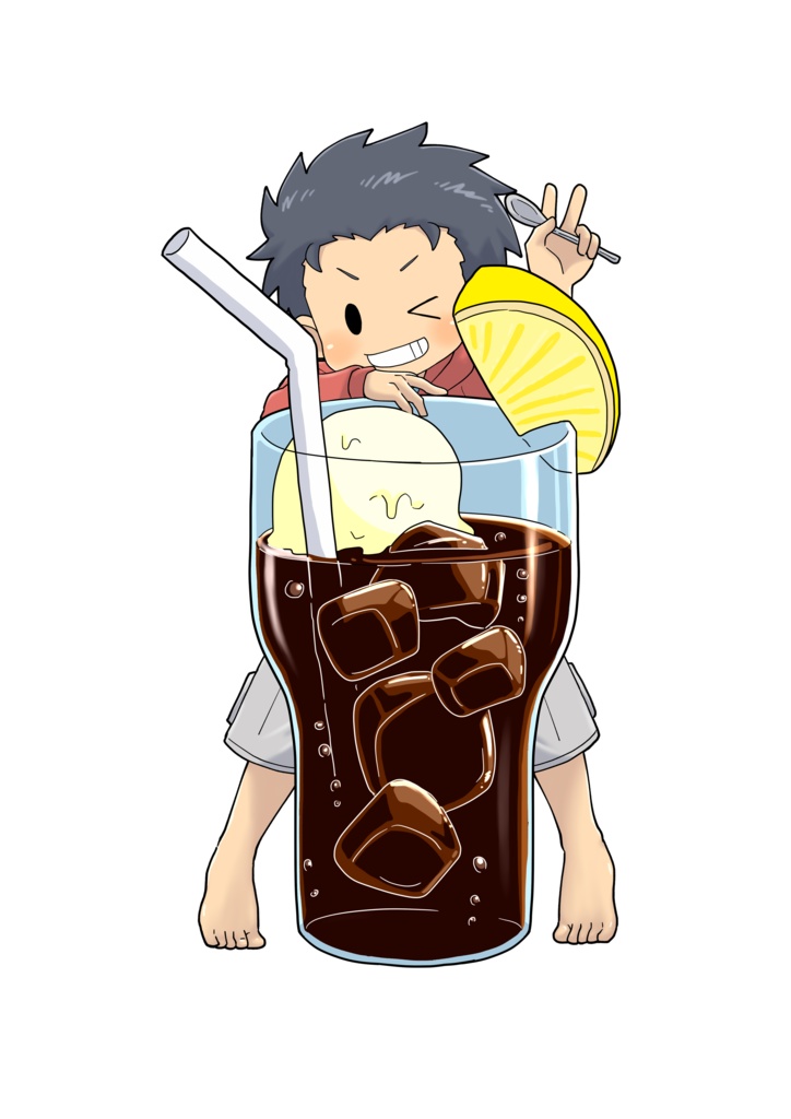 ソーダアクリルキーホルダー（竜馬）