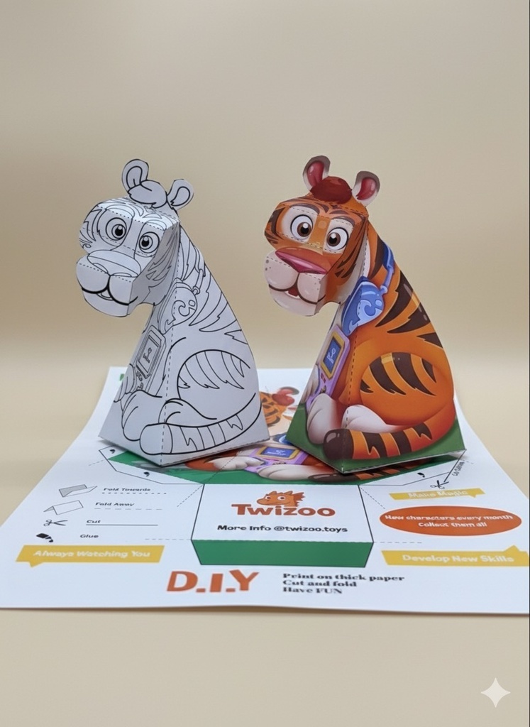 Twizoo Tiger 3D print & play