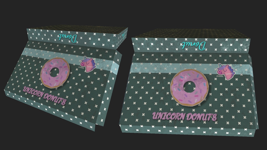 Unicorn donut box