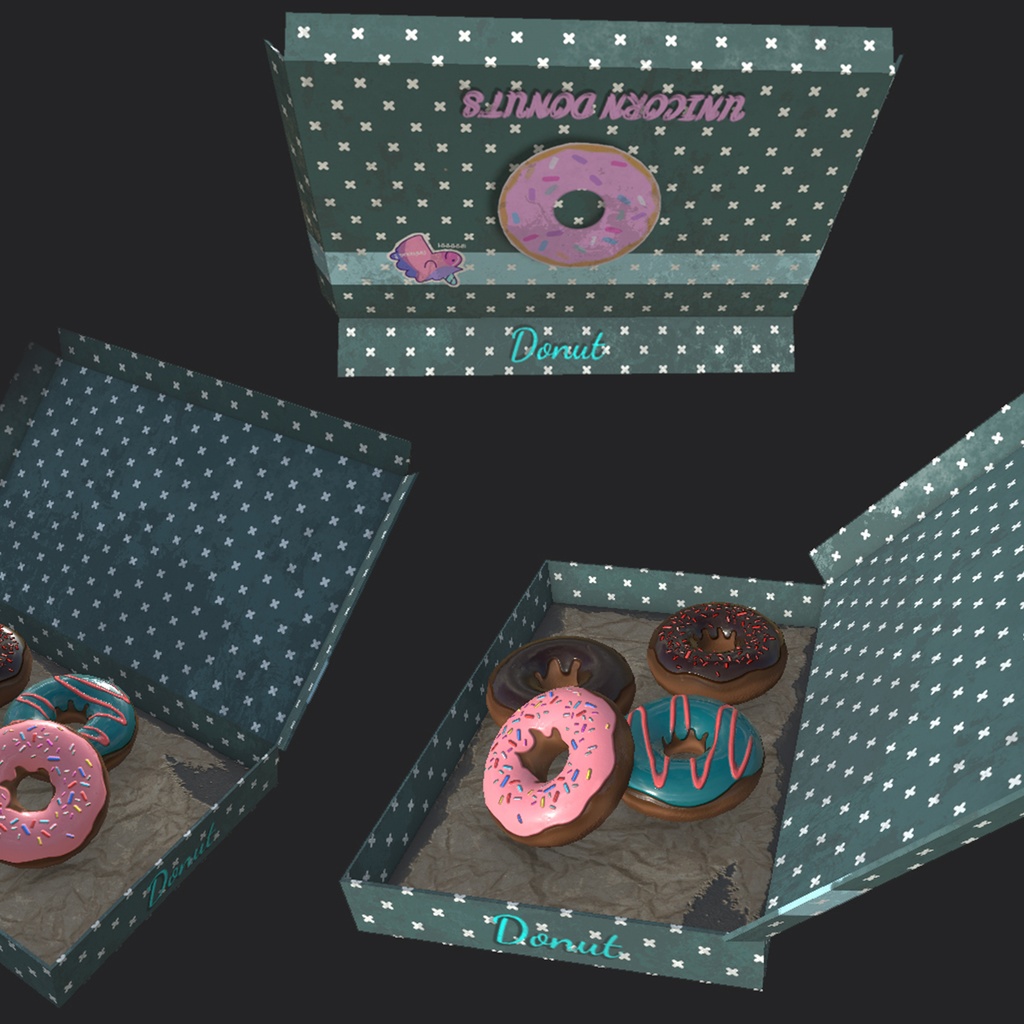 Unicorn donut box