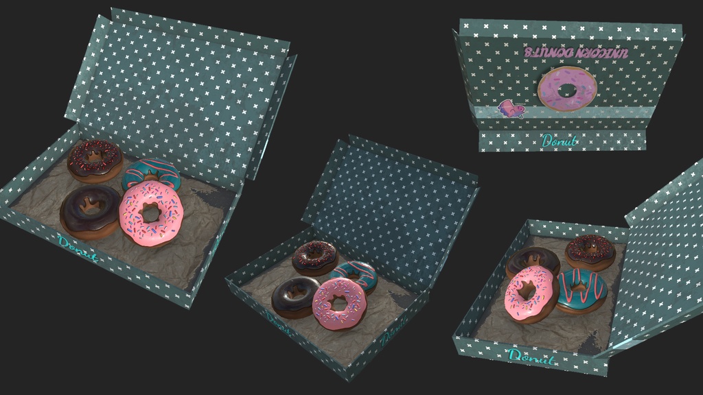 Unicorn donut box