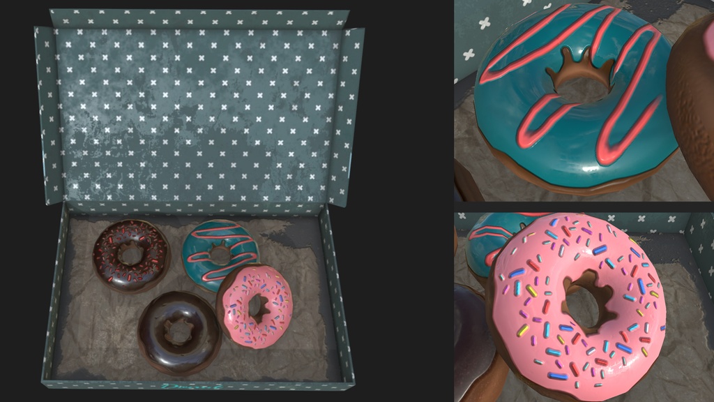 Unicorn donut box
