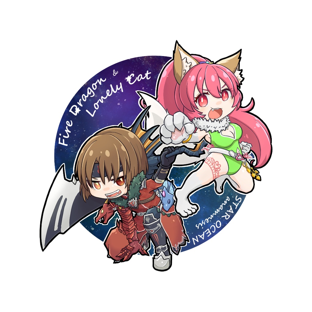 アクリルキーホルダー　灼炎のアシュトン&ペリシー